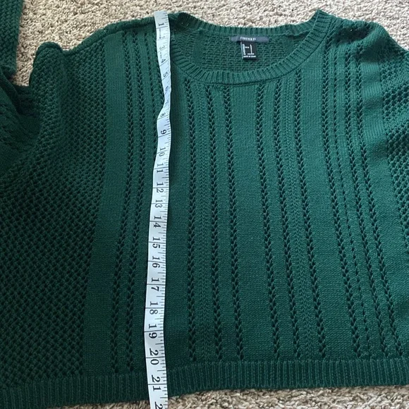 Forever 21 Long Sleeve Cropped Sweater Top - Picture 4 of 5